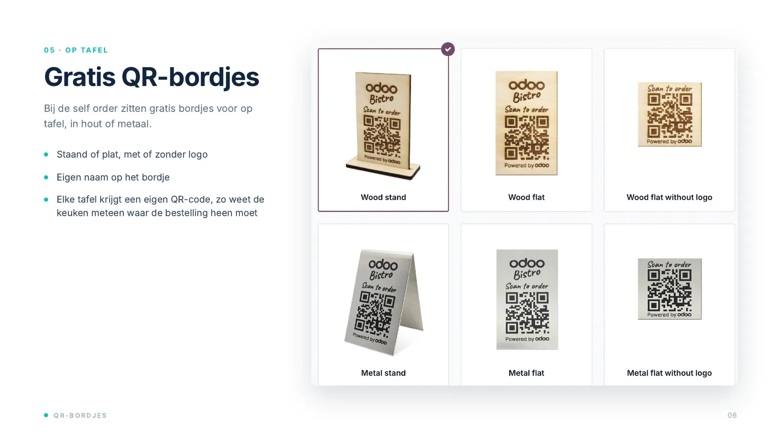 Schermafbeelding: Gratis QR-bordjes