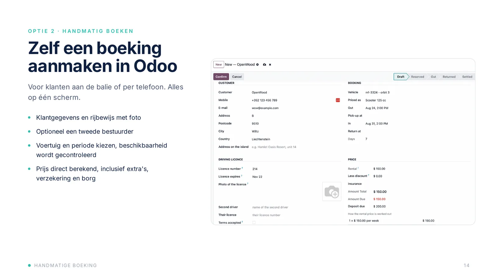Voertuigverhuur in Odoo, pagina 14 van 25